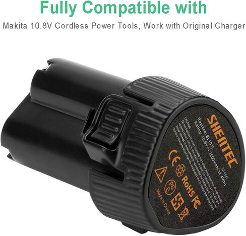 Shentec 2 Pack 10.8V 3.0Ah Li-ion Battery Compatible with Makita BL1013 Makita BL1014 194550-6 194551-4 195332-9 (Battery Charger Include) in Saudi Arabia