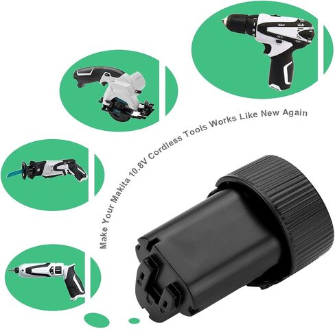 Shentec 2 Pack 10.8V 3.0Ah Li-ion Battery Compatible with Makita BL1013 Makita BL1014 194550-6 194551-4 195332-9 (Battery Charger Include) in Saudi Arabia