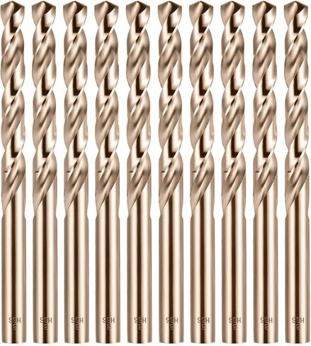 Cobalt Drill Bit Set, M35 Twist HSS Drill Bits Straight Shank, 2mm High Speed Steel Drill Bits for Drilling in Hard Metal, Stainless Steel, Cast Iron (8mm) in Kuwait