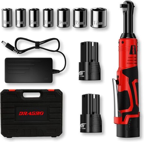 مفتاح ربط بسقاطة كهربائي ممتد 3/8 بوصة، مفتاح ربط بسقاطة لاسلكي 18 فولت، سقاطة كهربائية مع 7 مقابس، مفتاح ربط بسقاطة متغيرة السرعة 450 دورة في الدقيقة مع قطعتين من بطاريات ليثيوم أيون 2.0 أمبير وشحن سريع in Kuwait
