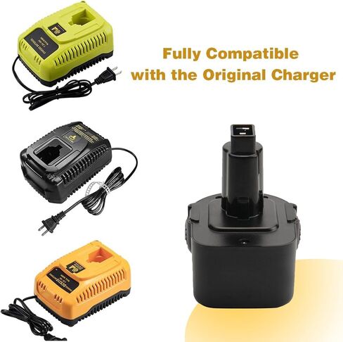 بطارية CEENR 4000 مللي أمبير 12 فولت متوافقة مع بطارية ديوالت 12 فولت XRP DW9071 DW9072 DC9071 DE9037 DE9071 DE9072 DE9074 DE9075 بديلة لأدوات الطاقة اللاسلكية Dewalt 12 V - عبوتان Ni-Mh in Kuwait