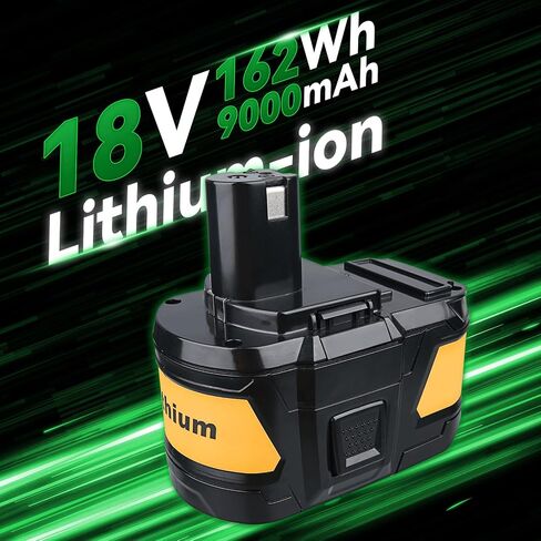 Mingsci ترقية 9.0Ah P108 18Volt لاستبدال Ryobi 18V بطارية ليثيوم أيون P109 P102 P103 P104 P105 P107 P108 P122 بطارية أداة لاسلكية مع مؤشر LED 1 حزمة in Saudi Arabia