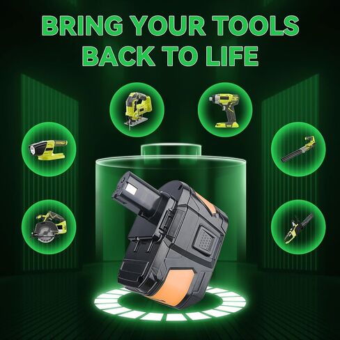 Mingsci ترقية 9.0Ah P108 18Volt لاستبدال Ryobi 18V بطارية ليثيوم أيون P109 P102 P103 P104 P105 P107 P108 P122 بطارية أداة لاسلكية مع مؤشر LED 1 حزمة in Saudi Arabia