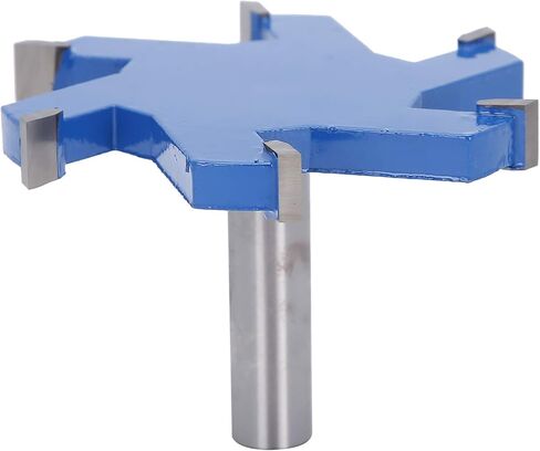CNC Spoilboard Surfacing Router Bit, 6 Wings 1/2" Shank CNC Router Slotting Bits for Mortise Joint, Finger Joint, Acoustic Panels - 85mm Cutting Dia in Saudi Arabia