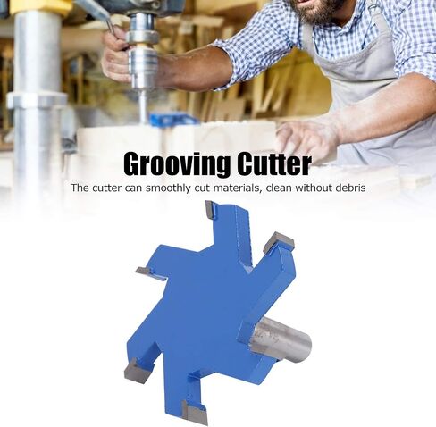 CNC Spoilboard Surfacing Router Bit, 6 Wings 1/2" Shank CNC Router Slotting Bits for Mortise Joint, Finger Joint, Acoustic Panels - 85mm Cutting Dia in Saudi Arabia