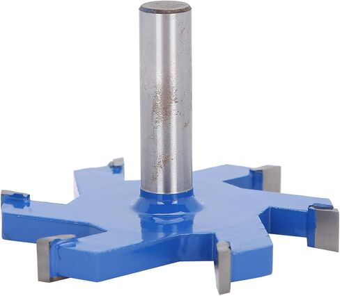 CNC Spoilboard Surfacing Router Bit, 6 Wings 1/2" Shank CNC Router Slotting Bits for Mortise Joint, Finger Joint, Acoustic Panels - 85mm Cutting Dia in Saudi Arabia