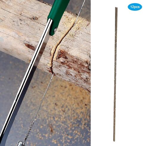 12pcs Steel Jewelry Saw Cutting Blades Replacement Woodworking Accessory, Steel Saw Blades Spiral Saw Blades Scroll Marquetry Saw Blades Metal Plastic Cutting Jewelery Saw Carving in Saudi Arabia