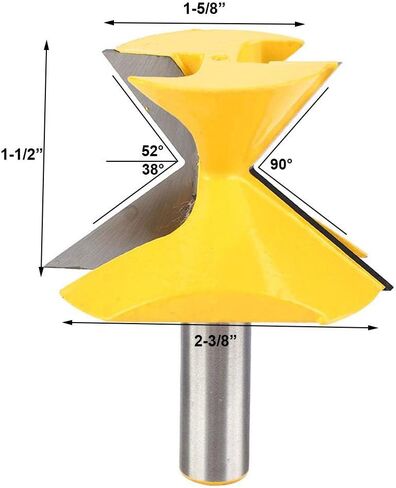 أداة قطع النجارة Meiyya Router Bit,1/2 Shank 52 درجة X 38 درجة in Kuwait