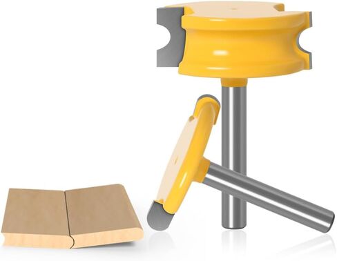 مجموعة لقم توجيه الأرضية من WSOOX مع 1/4 ساق للأرضيات، قواطع مخصصة مستديرة لقم توجيه لوحة سطح السفينة 2 قطعة لقمة توجيه للأرضية لتثبيت لوحة سطح السفينة، وصناعة برميل خشبي in Kuwait