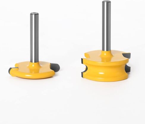 مجموعة لقم توجيه الأرضية من WSOOX مع 1/4 ساق للأرضيات، قواطع مخصصة مستديرة لقم توجيه لوحة سطح السفينة 2 قطعة لقمة توجيه للأرضية لتثبيت لوحة سطح السفينة، وصناعة برميل خشبي in Kuwait