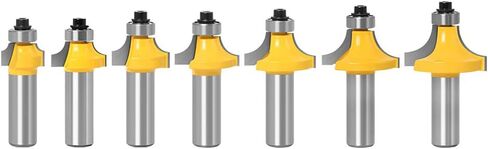 WSOOX 7 قطعة مجموعة لقم التوجيه الدائرية 1/2 عرقوب C3 كربيد نصف قطر حواف مستديرة لقمة التوجيه في: 1/8 بوصة، 3/16 بوصة، 1/4 بوصة، 5/16 بوصة، 3/8 بوصة، 7/16 بوصة، 1/2". in Kuwait