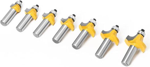 WSOOX 7 قطعة مجموعة لقم التوجيه الدائرية 1/2 عرقوب C3 كربيد نصف قطر حواف مستديرة لقمة التوجيه في: 1/8 بوصة، 3/16 بوصة، 1/4 بوصة، 5/16 بوصة، 3/8 بوصة، 7/16 بوصة، 1/2". in Kuwait