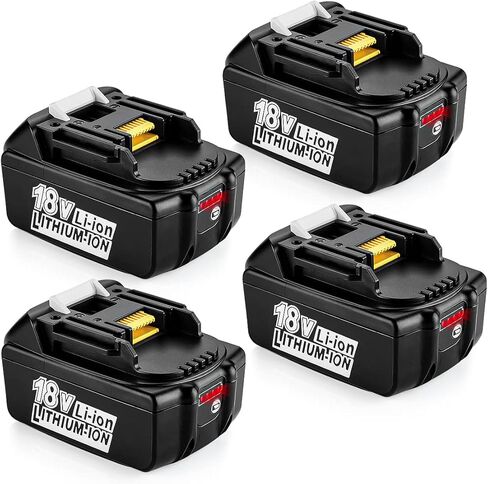 AYTXTG 4 حزمة 6.0Ah BL1860B استبدال بطارية ماكيتا 18 فولت، استبدل بطارية ماكيتا 18 فولت LXT BL1860B BL1850B BL1840B BL1830B BL1815B LXT-400 in Kuwait