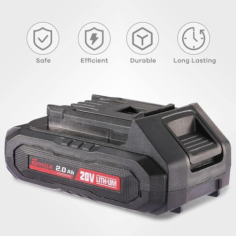 حزمة بطارية Enhulk 20V، Premium 2.0Ah متوافقة مع منفاخ الإطارات اللاسلكي ومناشير القطب in Kuwait