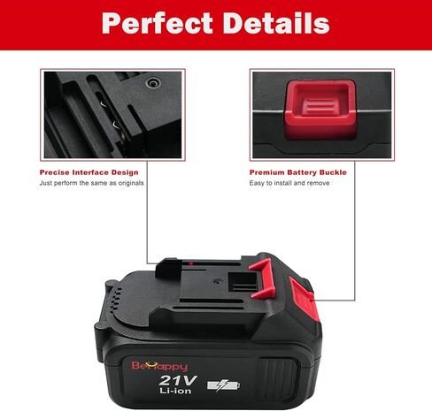 بطارية أداة BeHappy مكونة من قطعتين، بطارية ليثيوم 20 فولت بحد أقصى، استبدال بطارية مثقاب لاسلكي 6 أمبير لأداة طاقة لاسلكية 20 فولت in Kuwait
