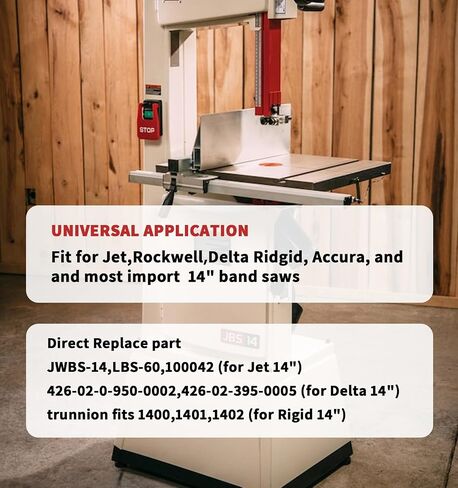 2PCS for Jet 14" Bandsaw Trunnions w/scale, also Fit for Most 14" Band Saws Delta Rockwell Grizzly & More Bandsaws Replacement part 426-02-0-950-0002, 426-02-395-0005, LBS-60, JWBS-14 100042 in Saudi Arabia