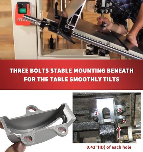 2PCS for Jet 14" Bandsaw Trunnions w/scale, also Fit for Most 14" Band Saws Delta Rockwell Grizzly & More Bandsaws Replacement part 426-02-0-950-0002, 426-02-395-0005, LBS-60, JWBS-14 100042 in Saudi Arabia
