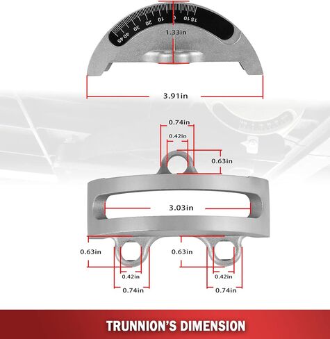 2PCS for Jet 14" Bandsaw Trunnions w/scale, also Fit for Most 14" Band Saws Delta Rockwell Grizzly & More Bandsaws Replacement part 426-02-0-950-0002, 426-02-395-0005, LBS-60, JWBS-14 100042 in Saudi Arabia
