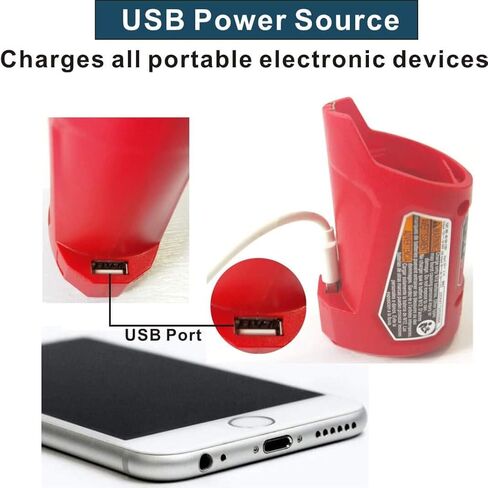 LALAFO Replacement Milwaukee 49-24-2310 M12 USB Power Source, compatible with all Milwaukee 12V M12 heated gear.for Lithium-ion battery 48-11-2420 48-11-2411,etc in Kuwait