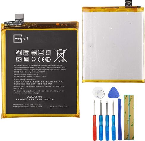 E-yiiviil for OnePlus 5 OnePlus 5T Replacement Battery 3210mAh 3.85V BLP637 New Internal Battery with Tools in Saudi Arabia