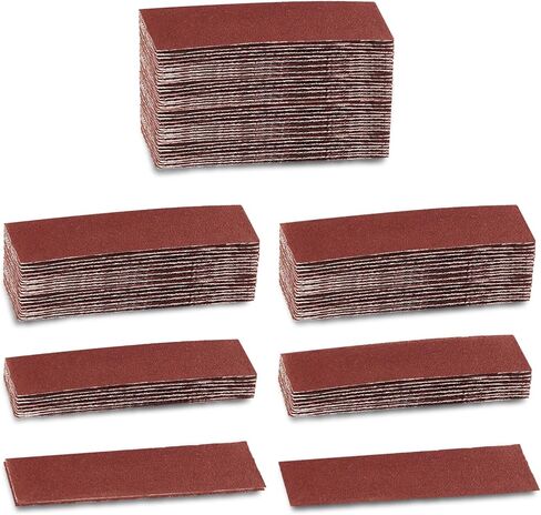 100Pcs Micro Detail Sander Paper Kit 3.5x1.2 Inch 80 Grit | Hook & Loop Sandpaper Strips, Alumina, Micro Detail Sander Refills for DIY Crafts Wood Polishing & Finishing in Tight Spaces in Saudi Arabia