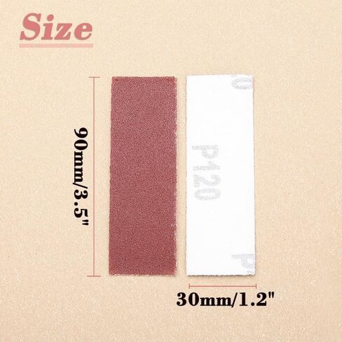 100Pcs Micro Detail Sander Paper Kit 3.5x1.2 Inch 80 Grit | Hook & Loop Sandpaper Strips, Alumina, Micro Detail Sander Refills for DIY Crafts Wood Polishing & Finishing in Tight Spaces in Saudi Arabia