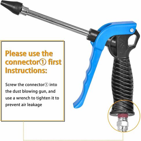 Industrial Air Blow Gun For Compressor, 5cm Air Nozzle Blow Gun Air Compressor Gun With High Flow Venturi Nozzle, 1/4-Inch With High Flow Pneumatic Air Blow Gun kit in Saudi Arabia
