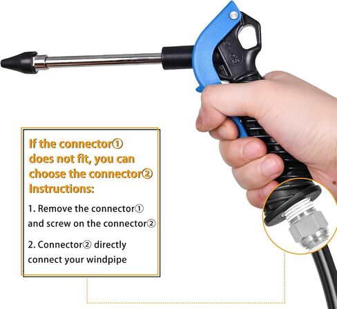 Industrial Air Blow Gun For Compressor, 5cm Air Nozzle Blow Gun Air Compressor Gun With High Flow Venturi Nozzle, 1/4-Inch With High Flow Pneumatic Air Blow Gun kit in Saudi Arabia