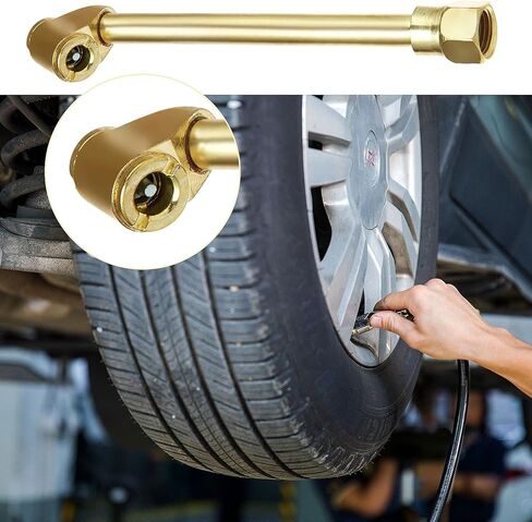 6 Pcs Portable Air Chuck Set 1/4 Inch Closed Ball Tire Chuck & 1/4 Inch NPT Dual Head Air Chuck, 2 Way Connection Tire Air Fill Kit For Inflator Gauge and Air Compressor in Kuwait