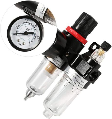 ويهوفي منظم ضغط فلتر الهواء، اداة تعمل بالهواء المضغوط ان بي تي مقاس 1/4 انش مع مقياس ضغط AFC2000 in Kuwait