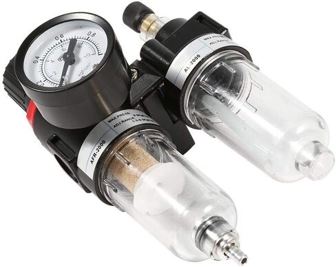 ويهوفي منظم ضغط فلتر الهواء، اداة تعمل بالهواء المضغوط ان بي تي مقاس 1/4 انش مع مقياس ضغط AFC2000 in Kuwait