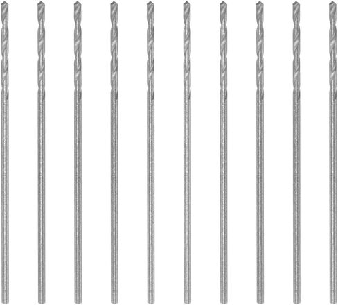 uxcell 10 Pcs 0.3mm HSS(High Speed Steel) W6542 Micro Drill Bits, Fully Ground Jobber 20mm Length Drill Bit for Mild Steel Copper Aluminum in Saudi Arabia