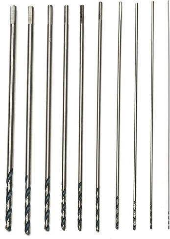 مجموعة ريش حفر الطائرات الطويلة 30.48 سم من كينجز كاونتي تولز من 10 قطع | تتراوح المقاسات من 1/16 بوصة إلى 0.95 سم | الوصول إلى الأماكن التي يصعب الوصول إليها in Kuwait