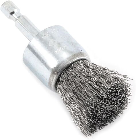 Forney 72737 1-Inch x .012 x 1/4-Inch Hex Shank, Coarse Wire Crimp End Brush in Saudi Arabia