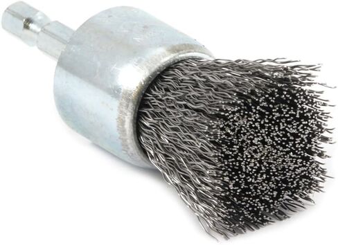 Forney 72737 1-Inch x .012 x 1/4-Inch Hex Shank, Coarse Wire Crimp End Brush in Saudi Arabia