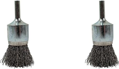 Forney 72737 1-Inch x .012 x 1/4-Inch Hex Shank, Coarse Wire Crimp End Brush in Saudi Arabia