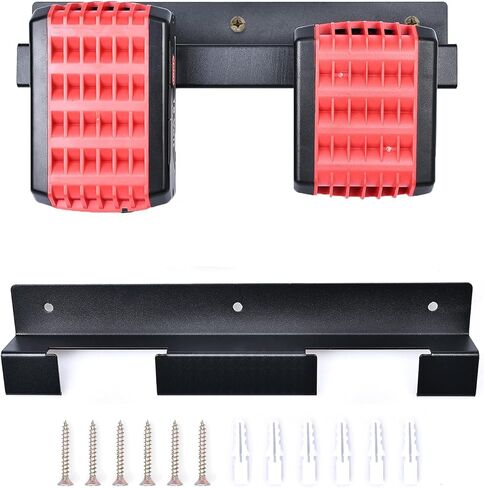 2 حزمة حامل البطارية لديوالت 20 فولت 60 فولت بطارية جدار جبل حوض الفولاذ المقاوم للصدأ حامل أدوات البطارية لتنظيم الأدوات والتخزين in Kuwait