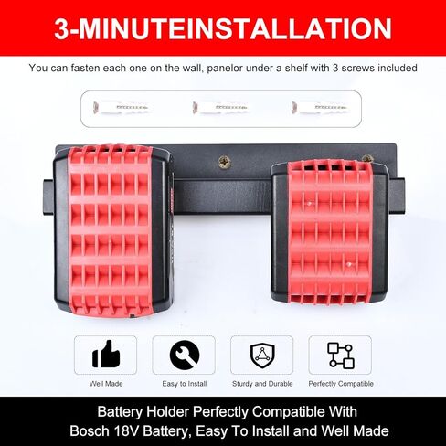 2 حزمة حامل البطارية لديوالت 20 فولت 60 فولت بطارية جدار جبل حوض الفولاذ المقاوم للصدأ حامل أدوات البطارية لتنظيم الأدوات والتخزين in Kuwait