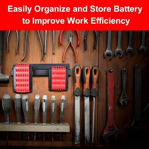 2 حزمة حامل البطارية لديوالت 20 فولت 60 فولت بطارية جدار جبل حوض الفولاذ المقاوم للصدأ حامل أدوات البطارية لتنظيم الأدوات والتخزين in Kuwait