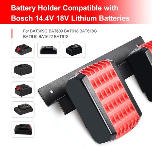 2 حزمة حامل البطارية لديوالت 20 فولت 60 فولت بطارية جدار جبل حوض الفولاذ المقاوم للصدأ حامل أدوات البطارية لتنظيم الأدوات والتخزين in Kuwait