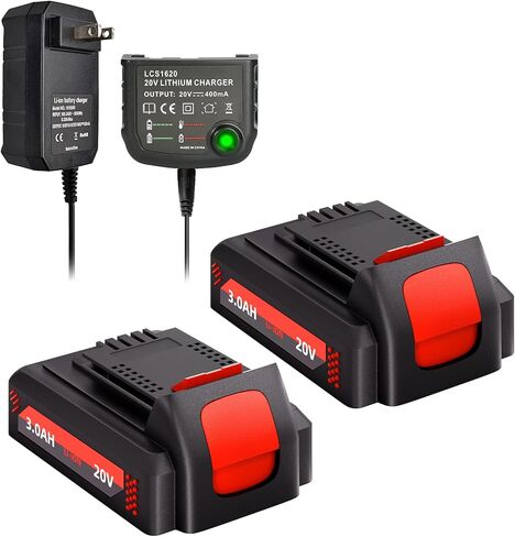 ceenr 2 حزمة lbxr20 3.0ah استبدال البطارية والشاحن لبطارية ليثيوم بلاك اند ديكر 20 فولت lbxr2020-ope متوافق مع بلاك ديكر الاعشاب الآكل 20 فولت lb20 lbx20 lbxr2020 lbx4020 lb2x4020-ope in Kuwait