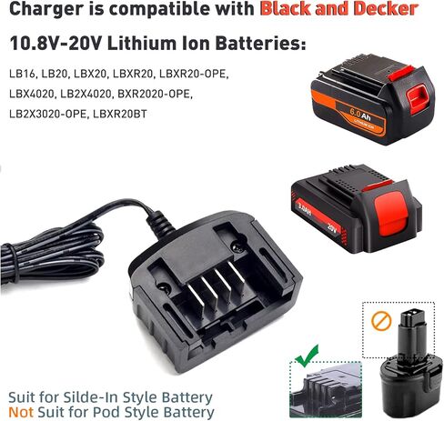 ceenr 2 حزمة lbxr20 3.0ah استبدال البطارية والشاحن لبطارية ليثيوم بلاك اند ديكر 20 فولت lbxr2020-ope متوافق مع بلاك ديكر الاعشاب الآكل 20 فولت lb20 lbx20 lbxr2020 lbx4020 lb2x4020-ope in Kuwait