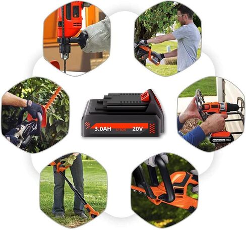 ceenr 2 حزمة lbxr20 3.0ah استبدال البطارية والشاحن لبطارية ليثيوم بلاك اند ديكر 20 فولت lbxr2020-ope متوافق مع بلاك ديكر الاعشاب الآكل 20 فولت lb20 lbx20 lbxr2020 lbx4020 lb2x4020-ope in Kuwait