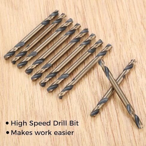 10 قطع 3.2 مم ثقب بت HSS مزدوج نهاية دوامة حفر بت تويست أدوات مجموعة in Kuwait
