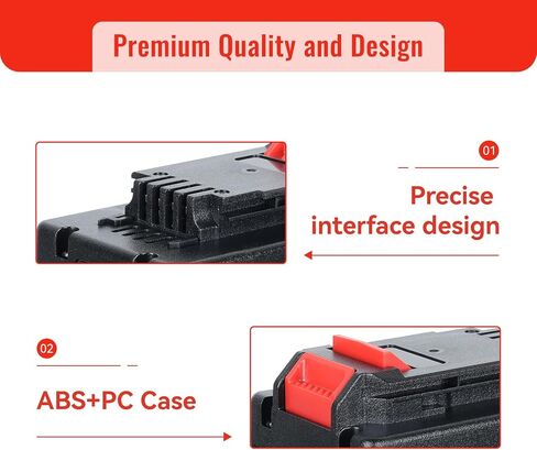 قطعتان بديلتان لبطارية كابل بورتر، بطارية ليثيوم أيون 20 فولت 6.5 أمبير متوافقة مع PCC685L، PCC685LP، PCC682L، PCC681L، PCC680LP، PCC640، PCC600 in Kuwait