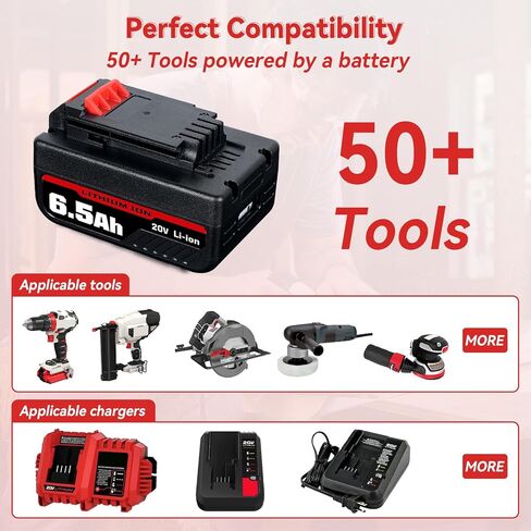 بطارية VANON PCC685L 6.5Ah 20 فولت بديلة لكابل بورتر 20 فولت بطارية ليثيوم أيون بحد أقصى PCC682L PCC685LP PCC680L، قطعتان in Kuwait