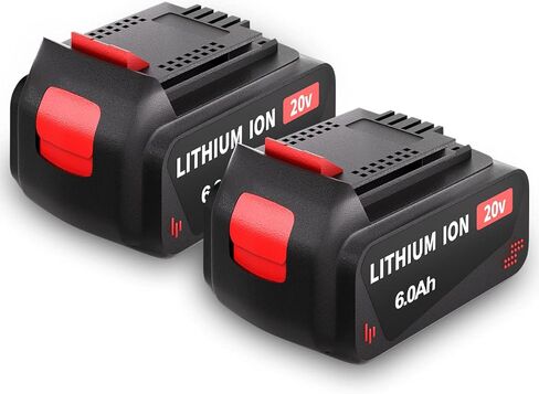 SHGEEN 2 حزمة 6.0Ah 20V ماكس استبدال بطارية ليثيوم لبلاك وديكر 20 فولت ماكس LBXR20 LB20 LBX20 LBXR2020 LBX4020 LB2X4020-OPE LBXR20-OPE بطارية ذات سعة ممتدة in Kuwait