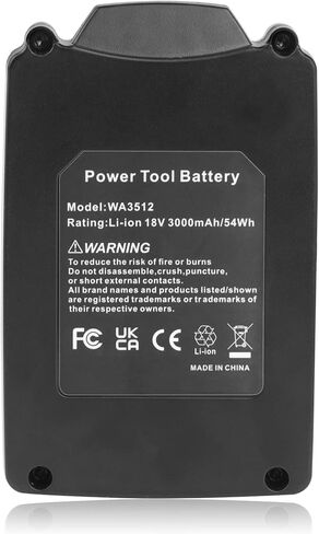 TREE.NB 18V 3000mAh Battery WA3511 WA3512 WA3523 Compatible with Worx RW9161 WG151 WG151E WG155 WG251 WG255 WG540 WG890 WU289 in Saudi Arabia