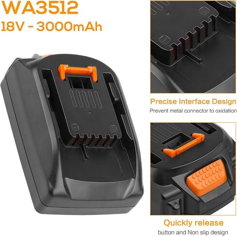 TREE.NB 18V 3000mAh Battery WA3511 WA3512 WA3523 Compatible with Worx RW9161 WG151 WG151E WG155 WG251 WG255 WG540 WG890 WU289 in Saudi Arabia