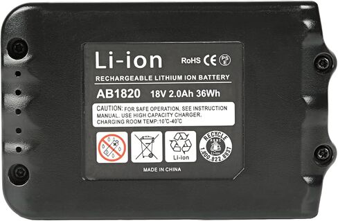 بطارية ليثيوم أيون قابلة لإعادة الشحن بحد أقصى 18 فولت من أبيدن، بطارية طويلة العمر 2.0 أمبير في الساعة لمنفاخ أوراق الشجر اللاسلكي، مفتاح ربط تأثير لاسلكي in Kuwait